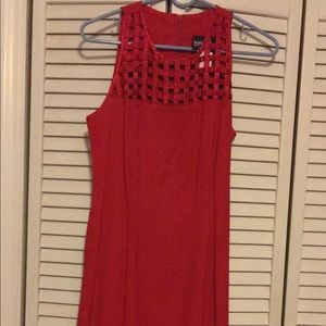 Knee length red dress